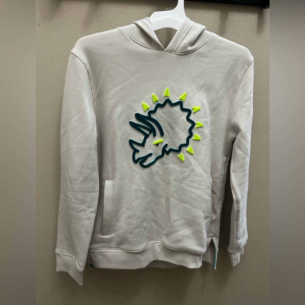 Cat & Jack Beige Hoodie with Dinosaur Graphic